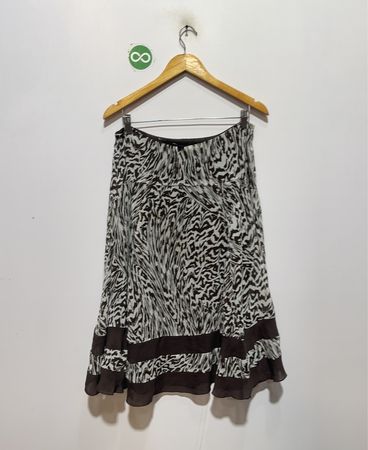 Falda de estampado de cebra East 5th talla 12