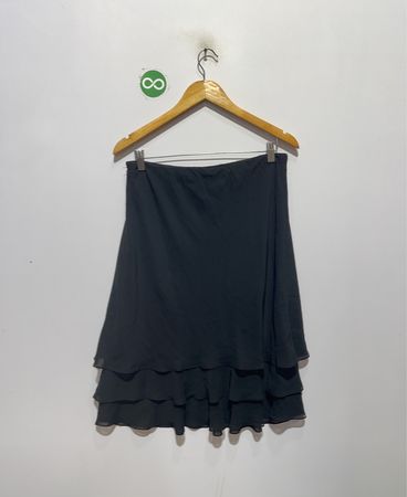 Gonna in chiffon a strati con volant Alex
