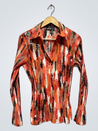 APT.9 Women's Long Sleeve Abstract Print Blouse