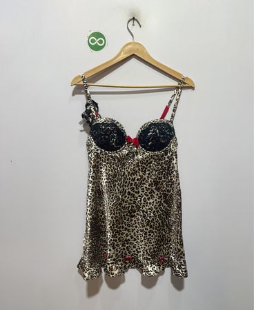 Apt 9 Damen Leopardmuster Babydoll Unterwäsche