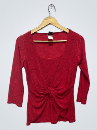 Top Frontal Torcido Rojo Wrapper