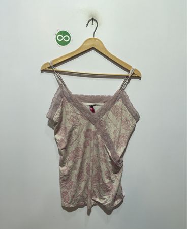 Vince Camuto Floral Lace Trim Cami Top