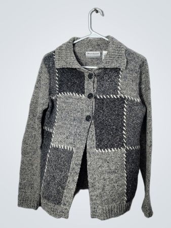 Cardigan en patchwork gris petite Alfred Dunner