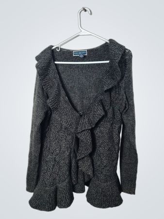 Karen Scott Ruffled Cardigan