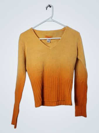 Crest V-Ausschnitt Ombre Pullover