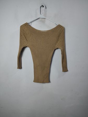 KENAR Women's Size S Ribbed Boat Neck Sweater