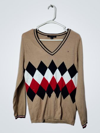 Suéter de pico de rombos de Tommy Hilfiger