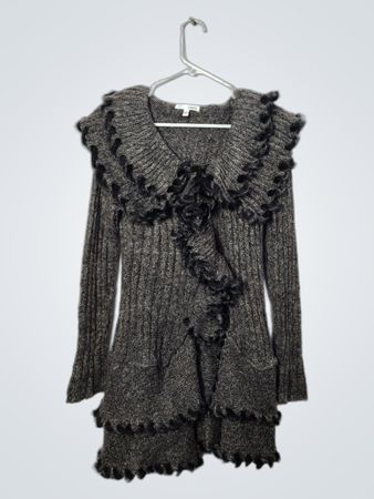 Lapis Knit Ruffle Cardigan