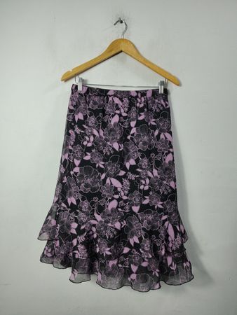SAG HARBOR PETITE Floral Ruffle Skirt