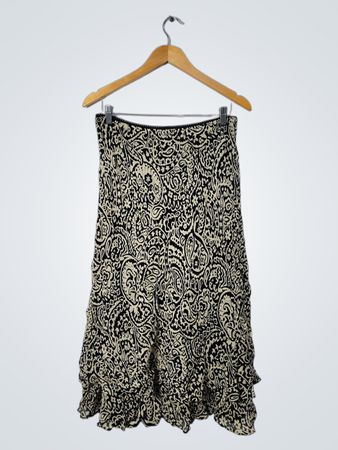 Falda midi rizada con estampado de paisley de Style & Co Petite