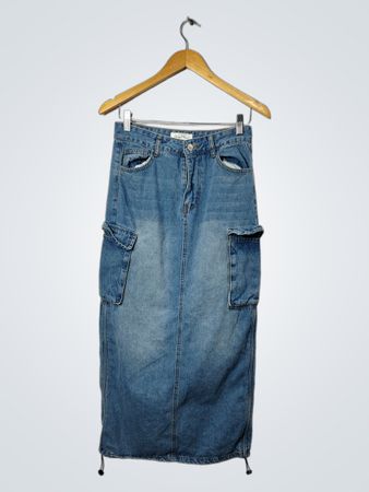 Saia Maxi Cargo Denim Angel Kiss