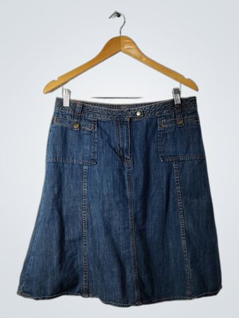 Christopher & Banks Denim A-Line Skirt
