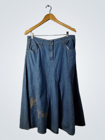 Saia Maxi de Denim Faded Glory