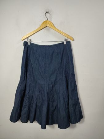 LARRY LEVINE STRETCH Denim Skirt