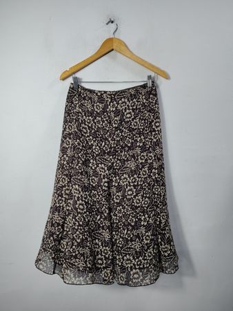 Floral Print Midi Skirt
