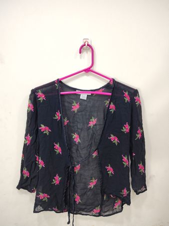 Dressbarn Floral Sheer Kimono