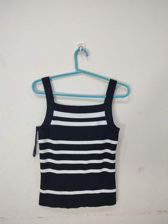 VENINI Blusa Careca Listrada Preta e Branca