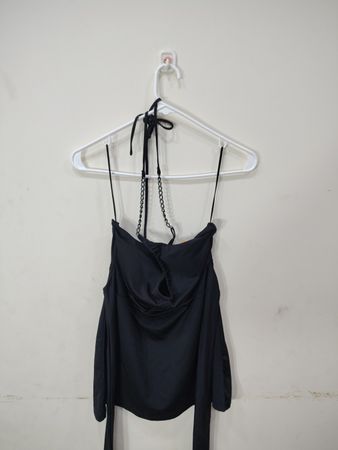 ESS Jeans Schwarzes Haltertop