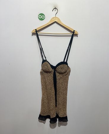 Leopard Print Camisole with Black Trim