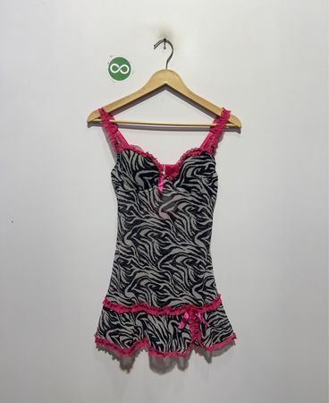 Rampage Intimates Zebra Print Babydoll Slip