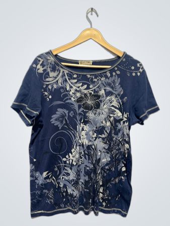 Blue Canyon Clothing Damen T-Shirt mit Blumenmuster