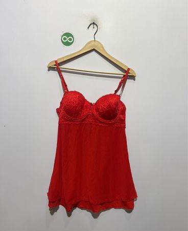 Spurs Beauty Red Lace Babydoll Lingerie