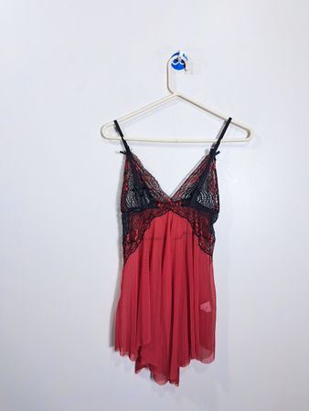 Avidlove Red and Black Lace Babydoll Lingerie