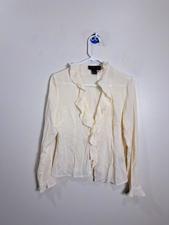 Blouse en crêpe à volants AUGUST SILK