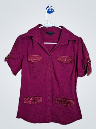 My Michelle Button-Up Short Sleeve Shirt