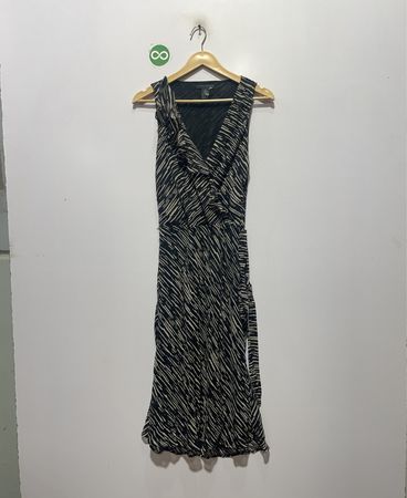 Das Limited Silk Zebra Print Wickelkleid