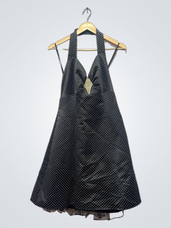 Abito Halter a Pois Neri di Blondie Nites di Linda Bernell