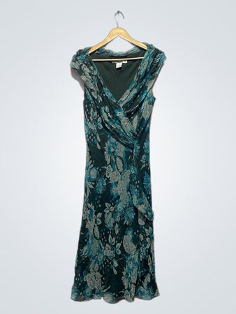 DAVID WARREN NEWYORK Floral Print Dress