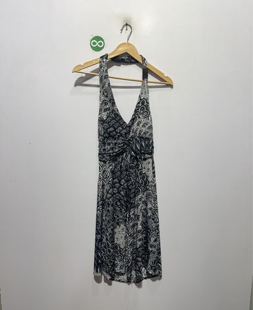 Halter Neck Paisley Print Mini Dress