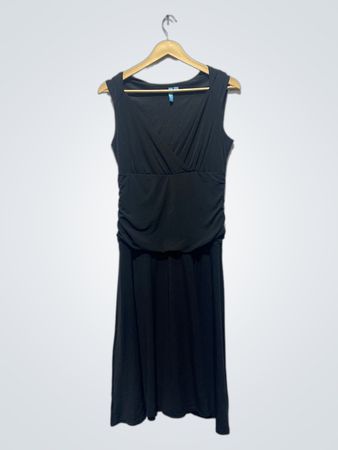 b-slim Black Sleeveless Ruched Dress