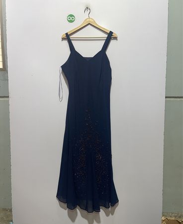 R&M Richards Robe Maxi Étoilée Marine