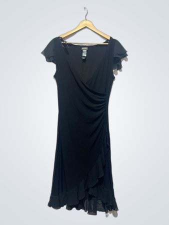 Bisou Bisou Black Ruffle Dress
