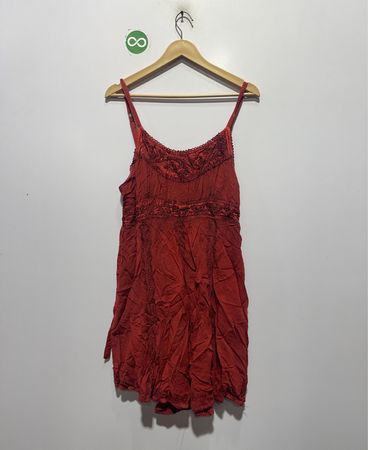 Advance Apparels Red Spaghetti Strap Dress