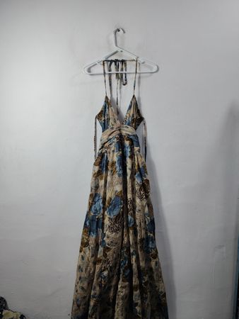 Maxi Dress with Floral and Animal Print