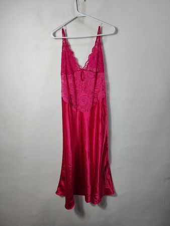 Camisa de Dormir com Renda Rosa