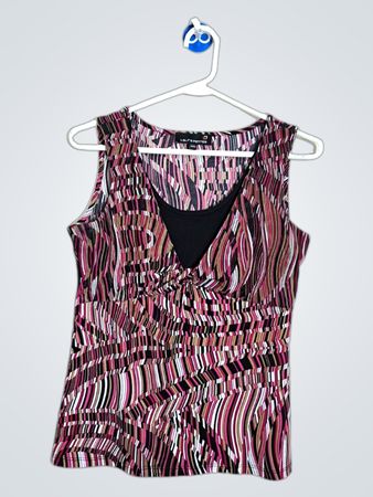 Laura Petites Sleeveless Top with Abstract Print