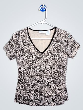 Worthington Stretch Short Sleeve V-Neck Top
