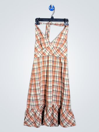 Roxy Plaid Halter Dress