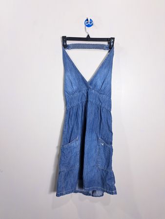 Robe dos nu en denim Grane