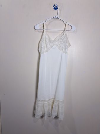 Slip en dentelle blanche
