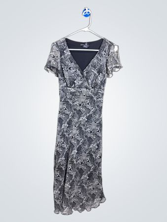 JONATHAN MARTIN STUDIO Robe imprimée noire et blanche pour femmes Taille 10