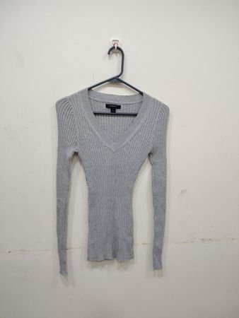 Express Ribbed V-Neck Sweater