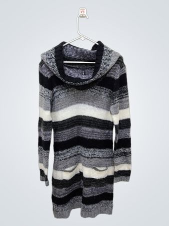 Pull à col drapé à rayures Ultra Flirt