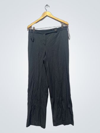 Calças de vestido largas cinzas Anne Klein para mulher