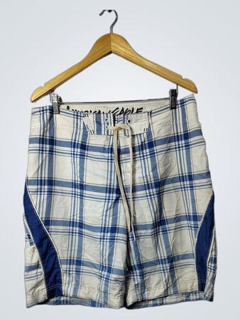Calções de banho xadrez American Eagle