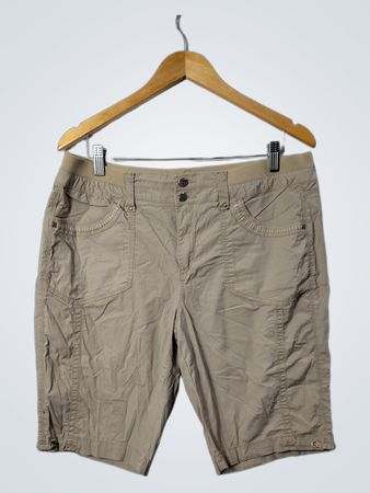 Calças Bermuda Khaki para Mulheres Gloria Vanderbilt Tamanho 12